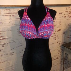 La Blanca Womens Printed Bikini Swim Top